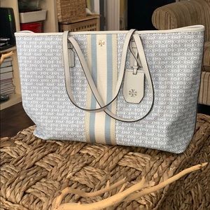 Gemini link canvas top zip tote